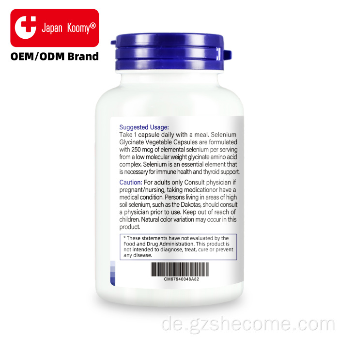 Shecome Selenium Capsules Immun-Antioxidans-Mineral-Unterstützung